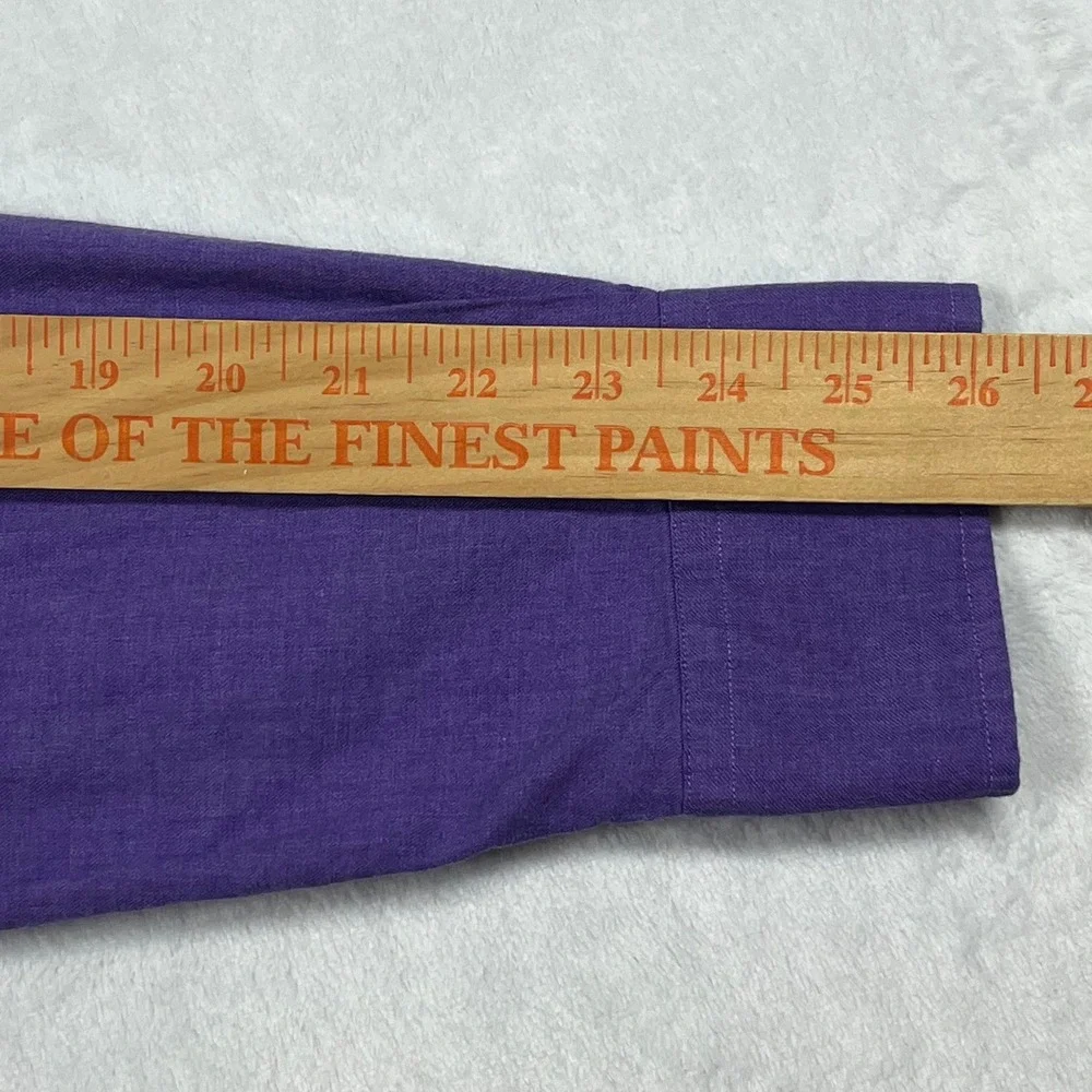 Polo Ralph Lauren Button Down Shirt Mens Large Purple Slim Fit Business Casual